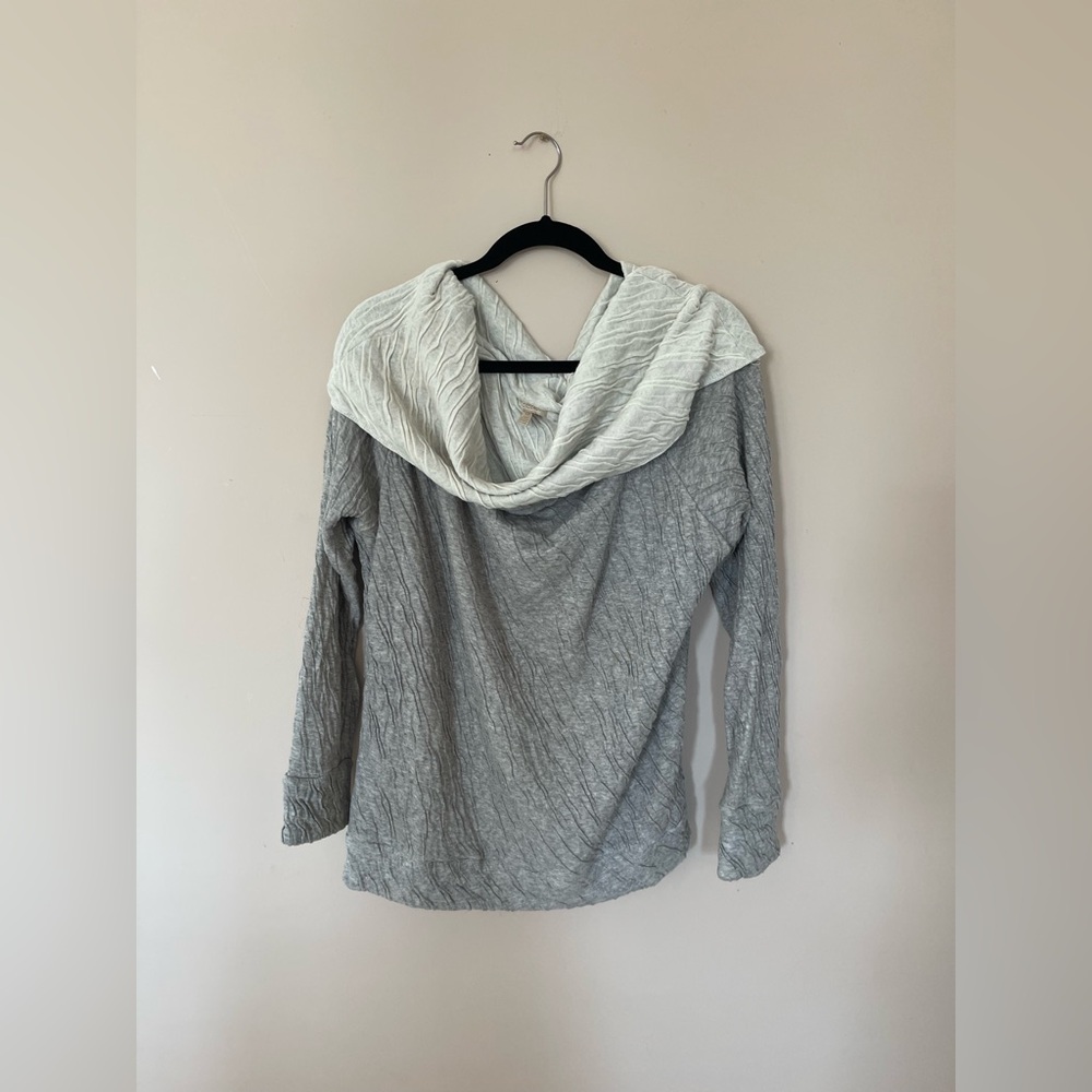 Bordeaux Textured Cotton Cowlneck Sweater
